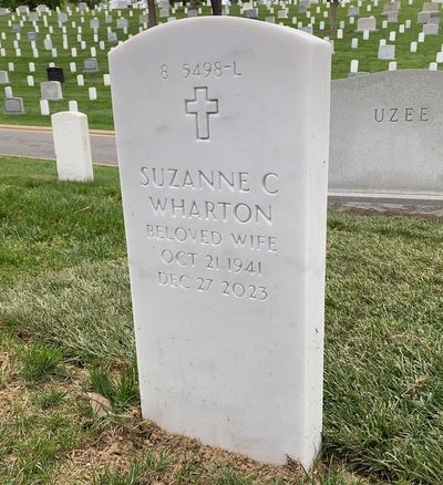 Headstone Back of Wayne Allen Wharton. Arlington National Cemetery.