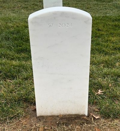 Headstone Back of Gary Lee Davidson. Arlington National Cemetery.