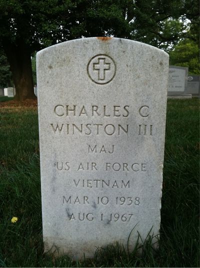 Headstone Front of Charles Winston. Arlington National Cemetery.