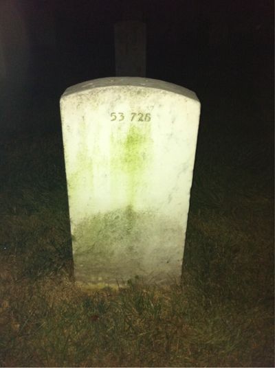 Headstone Back of Donald Kinney. Arlington National Cemetery.