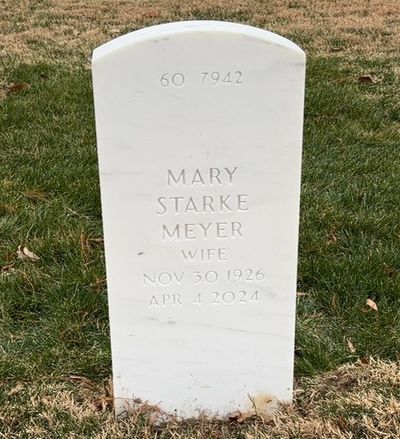 Headstone Back of Cord Meyer. Arlington National Cemetery.