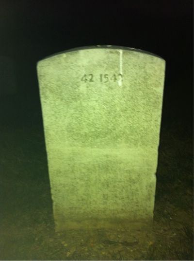 Headstone Back of Alfred W. Steinat. Arlington National Cemetery.