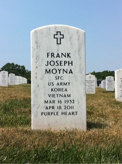 Frank Moyna — Headstone Front