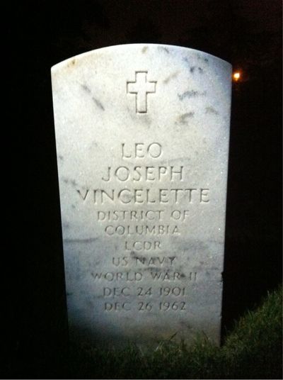 Headstone Front of Lenore Laue. Arlington National Cemetery.