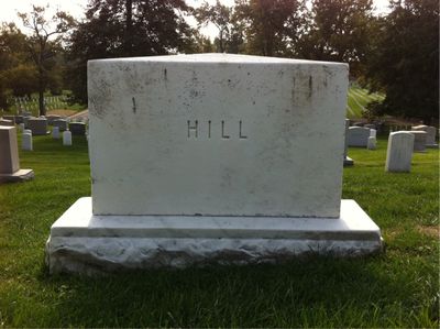 Headstone Back of Edith Hill. Arlington National Cemetery.