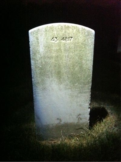 Headstone Back of John Stack. Arlington National Cemetery.