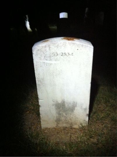 Headstone Back of Robert A Scott. Arlington National Cemetery.
