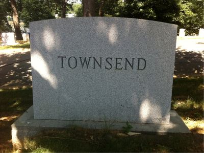 Headstone Back of Frederic Townsend. Arlington National Cemetery.