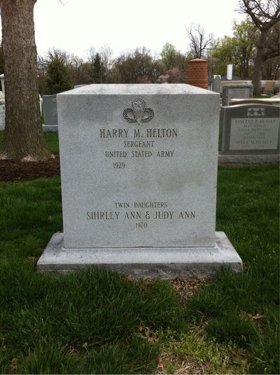 Headstone Front of Harry Meigs Helton. Arlington National Cemetery.