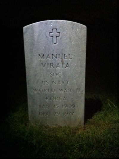 Headstone Front of Manuel Virata. Arlington National Cemetery.