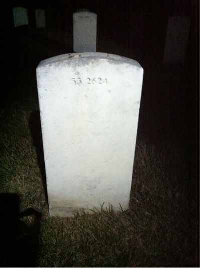 Headstone Back of Leo Werner. Arlington National Cemetery.
