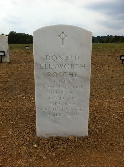 Headstone Front of Donald Ellsworth Rosche. Arlington National Cemetery.
