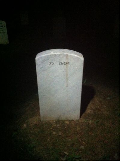 Headstone Back of Thomas Edward Jones JR. Arlington National Cemetery.