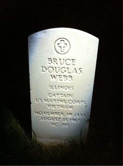 Headstone Front of Bruce Douglas Webb. Arlington National Cemetery.