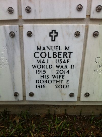 Columbarium Niche Cover of Manuel M Colbert. Arlington National Cemetery.