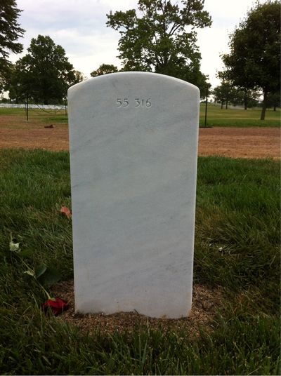 Headstone Back of Joseph Darley Zeigler. Arlington National Cemetery.
