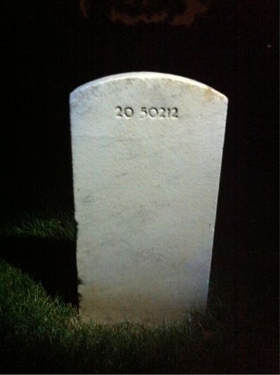 Headstone Back of Morris Nieweg. Arlington National Cemetery.
