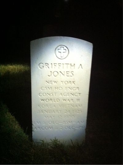 Headstone Front of Frances Jones. Arlington National Cemetery.