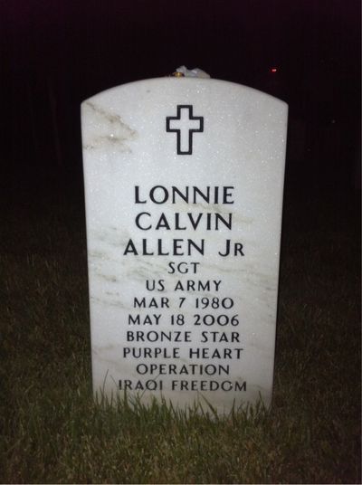 Lonnie Allen — Headstone Front