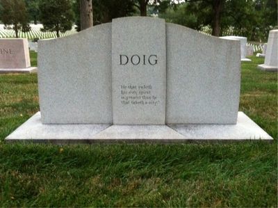 Headstone Back of Adelaide Doig. Arlington National Cemetery.