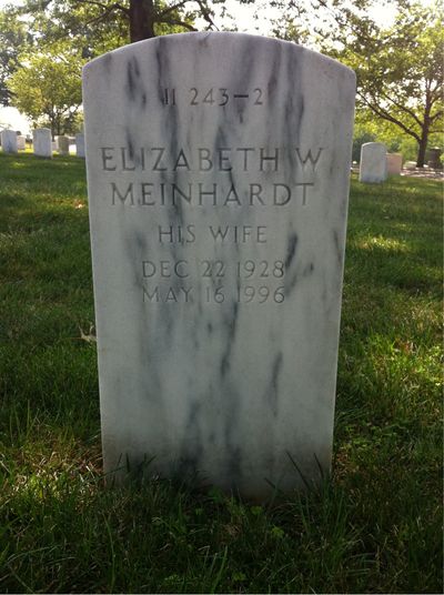 Headstone Back of Donald Singer. Arlington National Cemetery.