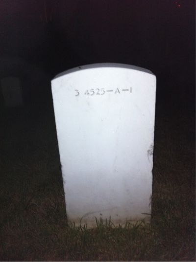 Headstone Back of James Boyle. Arlington National Cemetery.