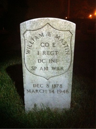 Headstone Front of Lulu Mastin. Arlington National Cemetery.