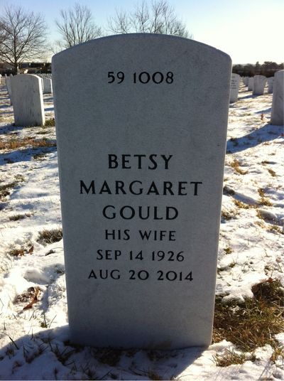 Headstone Back of Betsy Hansen. Arlington National Cemetery.