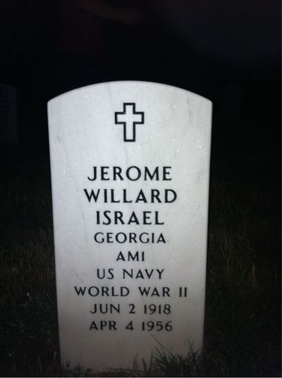Headstone Front of Jerome Israel. Arlington National Cemetery.