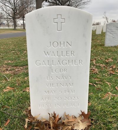 Headstone Front of John Gallagher. Arlington National Cemetery.