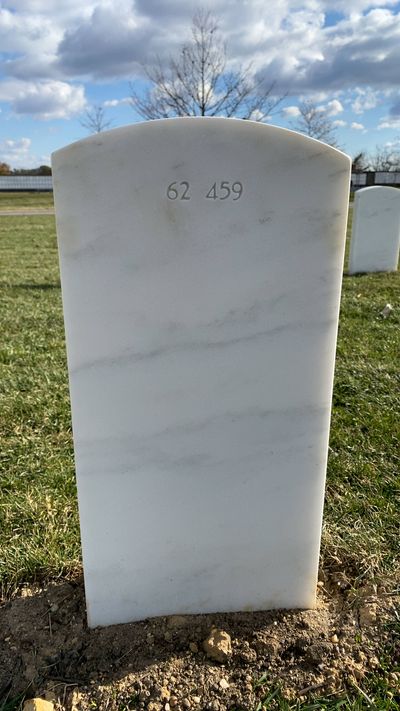 Headstone Back of Eladio Ramirez Medina. Arlington National Cemetery.