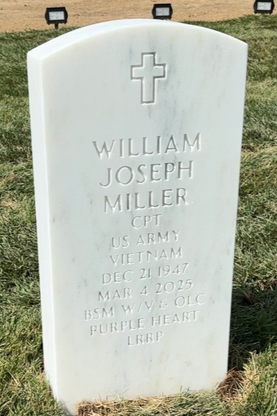 William Miller — Headstone Front