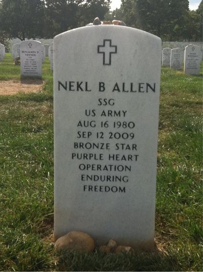 Nekl Allen — Headstone Front