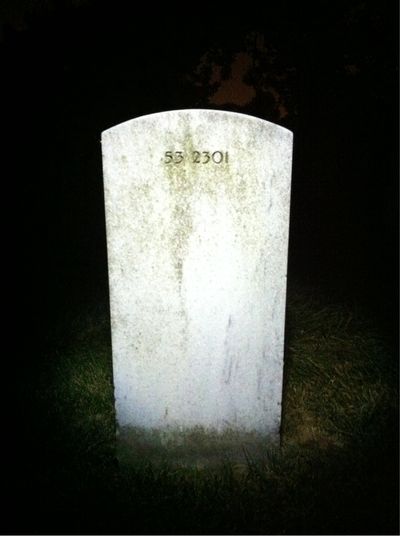 Headstone Back of Mildred Ethel Wyneken. Arlington National Cemetery.