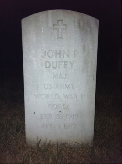 Headstone Front of Elizabeth J Duffy. Arlington National Cemetery.