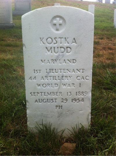 Kostka Mudd — Headstone Front