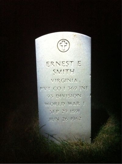 Headstone Front of Edna Smith. Arlington National Cemetery.