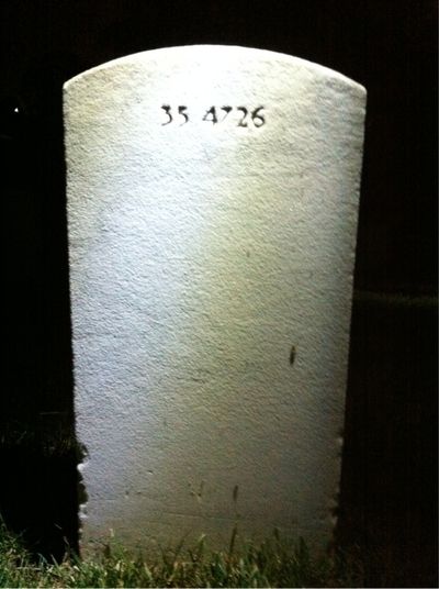 Headstone Back of James Madison Smither. Arlington National Cemetery.