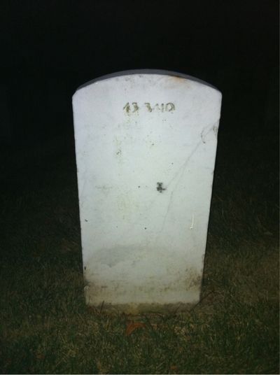 Headstone Back of James Roche. Arlington National Cemetery.