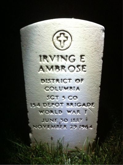 Irving Ambrose — Headstone Front