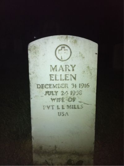 Mary Mills — Headstone Front