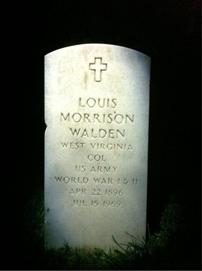 Headstone Front of Alta Walden. Arlington National Cemetery.