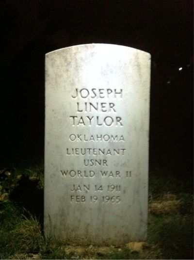 Headstone Front of Joseph Taylor. Arlington National Cemetery.