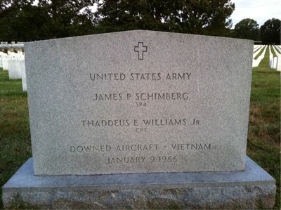 Headstone Front of James Schimberg. Arlington National Cemetery.