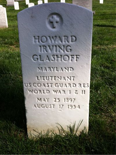 Headstone Front of Howard Glashoff. Arlington National Cemetery.