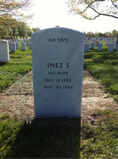 Headstone Back of David W Lacy. Arlington National Cemetery.
