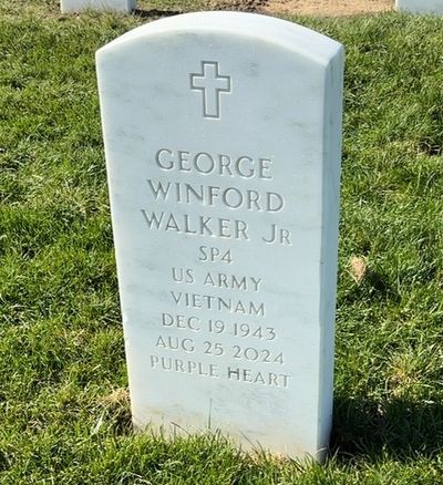 Headstone Front of George Austin Walker. Arlington National Cemetery.