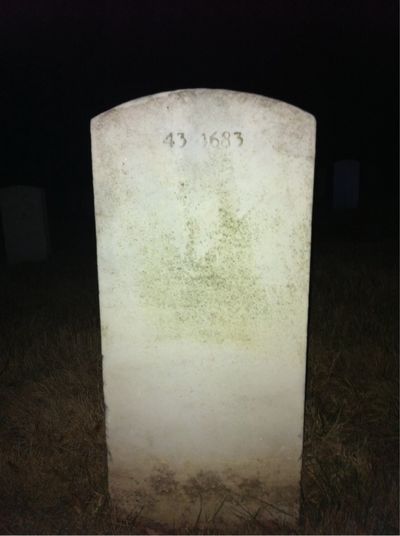 Headstone Back of John W Spencer. Arlington National Cemetery.