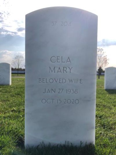Headstone Back of Charles H Vellines. Arlington National Cemetery.