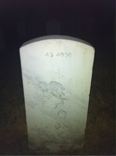 Headstone Back of Walter Gilbertson. Arlington National Cemetery.